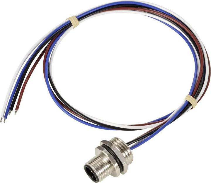 Produktbild Tru Components TC-12833040 Sensor/Aktor Einbaustecker M12 Stecker, Einbau 0.5 m