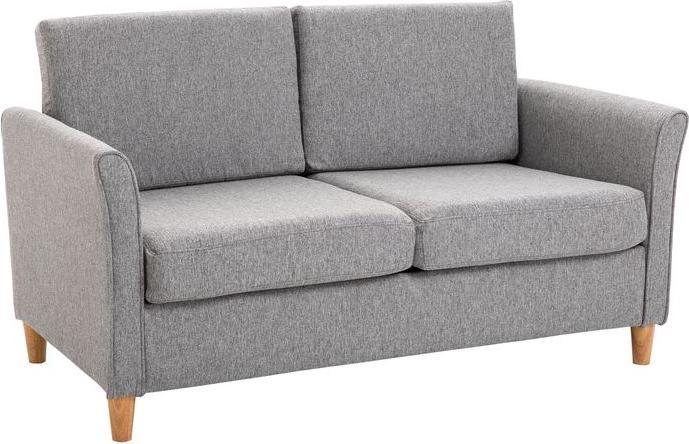 Image du produit Swisshandel24 Canapé double amovible avec coussins Lin Gris clair 141x65x78cm (2 places)