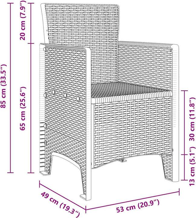 Produktbild vidaXL Gartentischset (100 x 100 x 73 cm)