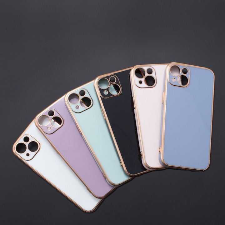 Produktbild Hurtel Lighting Color Case for Xiaomi Redmi Note 11 Pro gel cover with gold frame white (Xiaomi Redmi Note 11 Pro)