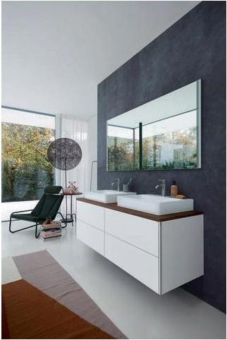 Actual product image Duravit XSQUARE solid wood console with 2 cut-outs 20x1600x550mm NB massive