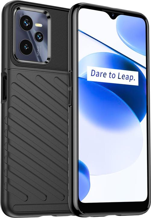 Image du produit Hurtel Thunder Case étui pour Realme C35 étui en silicone noir (Realme C35)