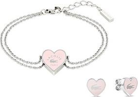 Actual product image Lacoste Charming Steel Jewellery Set for Women (Bracelet. Earrings) 2070031