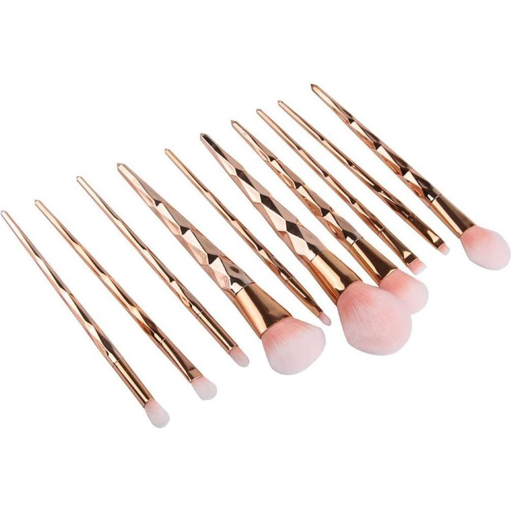 Thumbnail - JTI, Schminkpinsel, Make-up-Pinsel-Set, 10 Pinsel - Roségold (Set)