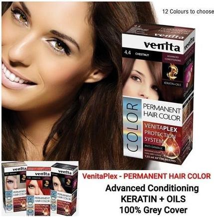 Venta Venita Plex Anti-Damage Permanentes Haarfärbemittel mit Keratin 100% Grauabdeckung