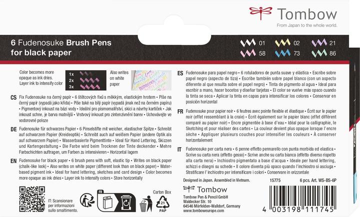 Produktbild Tombow Brush Pen (Mehrfarbig, 6 x)