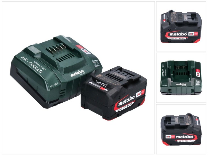 Metabo Basic set 1x Li-Power battery pack 18 V 4.0 Ah CAS Li-Ion battery ( 625027000 ) + ASC 145 Fast La (18 V)