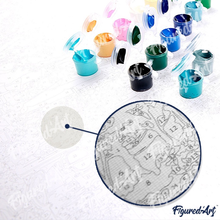 Actual product image Figured'Art Paint by Numbers - Multicolor Deer