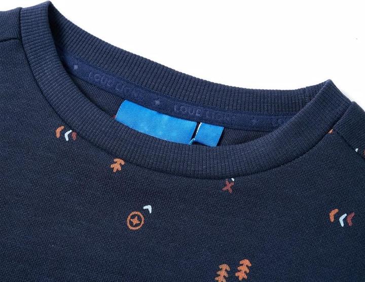 Produktbild VidaXL Kinder-Sweatshirt Marineblau Melange 116,Material: 92 (116)