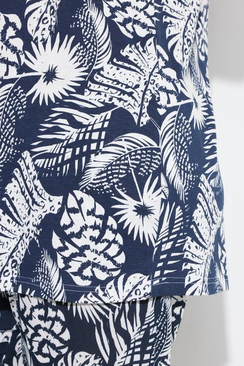 Produktbild Ulla Popken T-Shirt, Federn, A-Linie, V-Ausschnitt, Halbarm (50, 52)