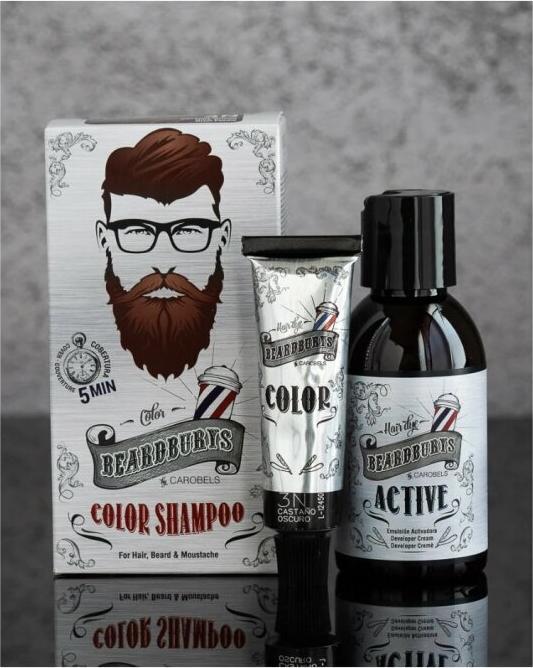 Immagine prodotto Beardburys Shampoo colore 3N marrone scuro (Shampoo liquido)