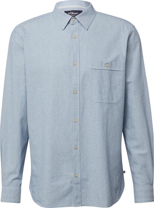 Immagine prodotto s.Oliver Hemd Regular Fit: Gemustertes Langarmhemd mit Kentkragen (S)