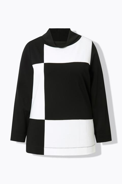 Produktbild Ulla Popken Sweatshirt, Karodesign, Stehkragen, Langarm, Modalmix (54)