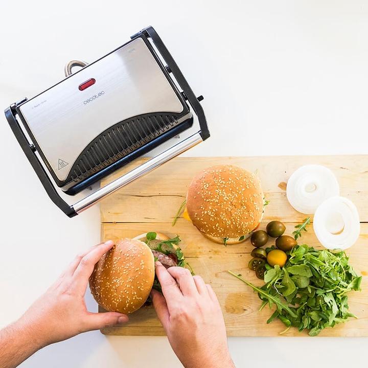 Produktbild Cecotec Appareil à Croque-Monsieur, Panini, Plancha Rock'nGrill (Noir/Argent)
