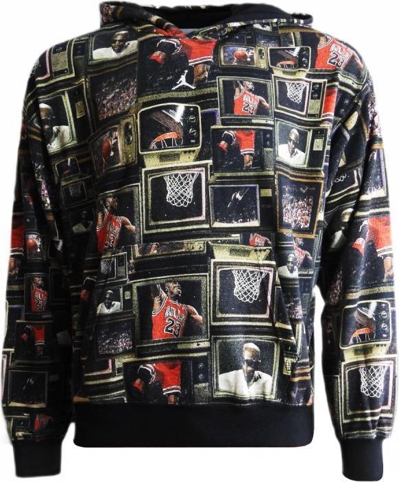 Air Jordan Men's Brooklyn Fleece Printed Pullover Hoodie - HV0552-010 (L)
