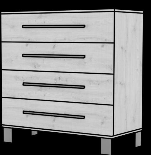 Image du produit ADRK Furniture Commode MALEN (92 x 42 x 90 cm)