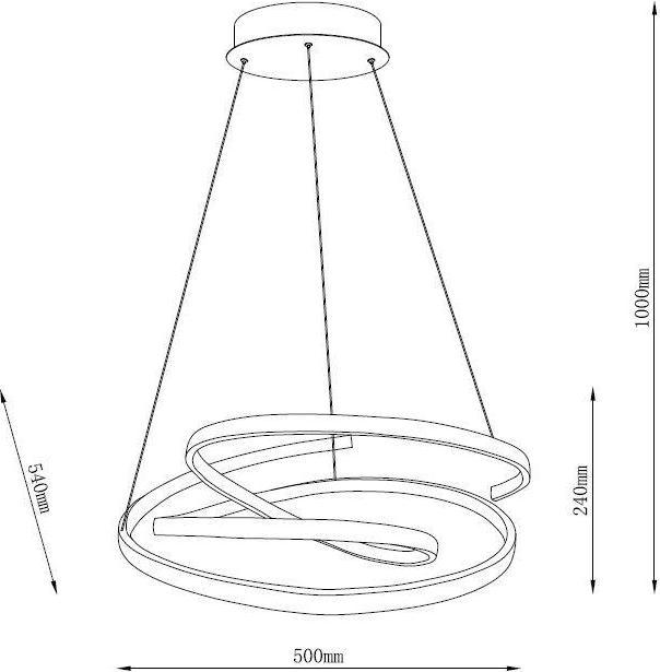 Immagine prodotto Domoletti Luminaire ceiling 19058P-BK, 42 W, 4000 °K (2300 lm)