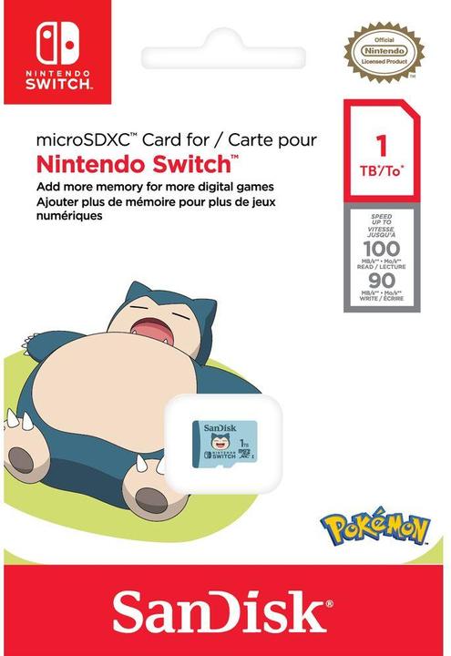 Actual product image SANDISK Nintendo Pokémon (1000 GB, microSDXC, U3, UHS-I)