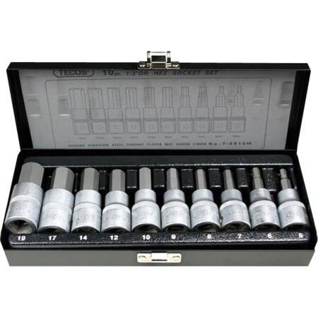 Areco, Zange, Hextop Satz Tecos 1/2" kurz T-5610M 10 Teile