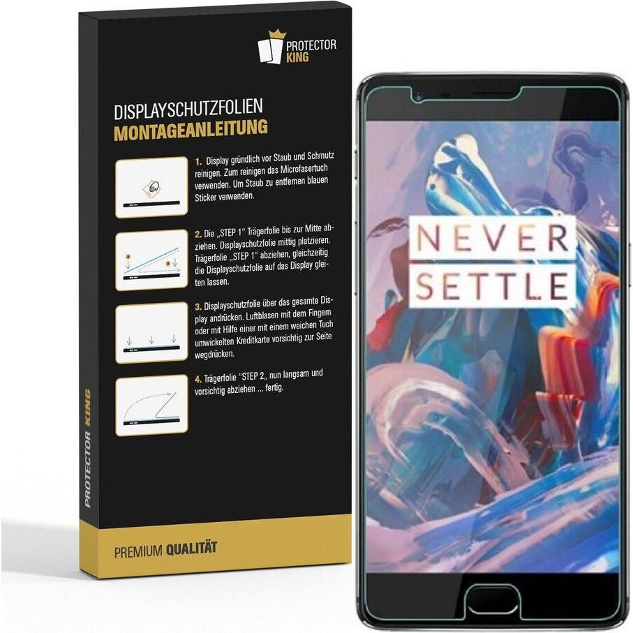 Thumbnail - Protectorking 4x Premium Displayschutzfolie 3D KLAR (1 Stück, OnePlus 3), Smartphone Schutzfolie