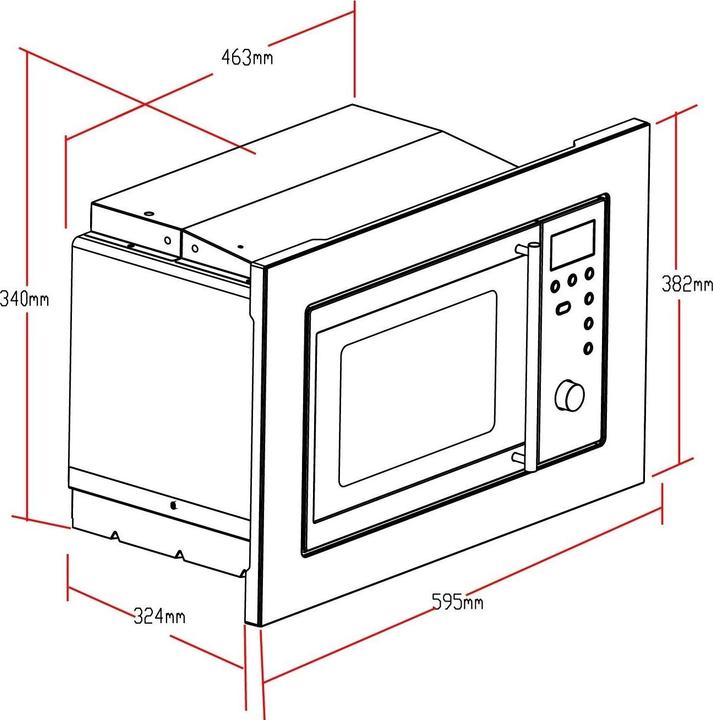 PKM MW800-20.8 EB Forno A Microonde In Acciaio Inox - 20 Litri, 800W, Da Incasso O Libera Installazione - 4