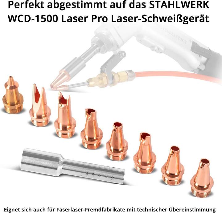 Produktbild Stahlwerk Laser-Düsen 9er Set Profi-Zubehör für Laser-Schweissbrenner SUP 23T