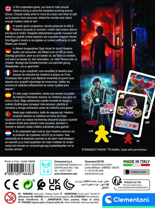 Productafbeelding Clementoni 16636 - Stranger Things - Samen Avonturen - Kaartspel, 1-4 spelers, (DE/IT/EN/FR) (Italiaans, 1 - 4 Spelers)