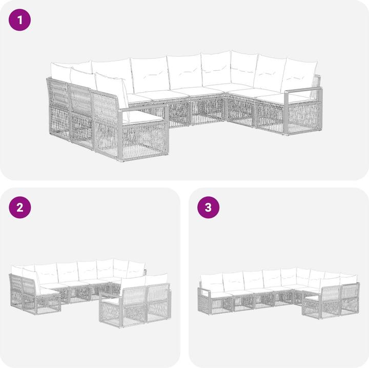 Produktbild vidaXL Gartensofa-set