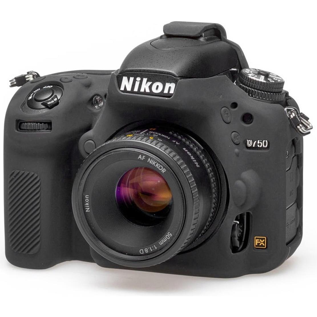 Thumbnail - easyCover Silikon-Schutzhülle für Nikon D750 (Hülle, D750), Kameraschutz, Schwarz