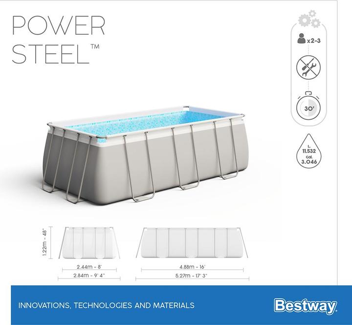 Actual product image Bestway Power Steel (488 x 244 x 122 cm)