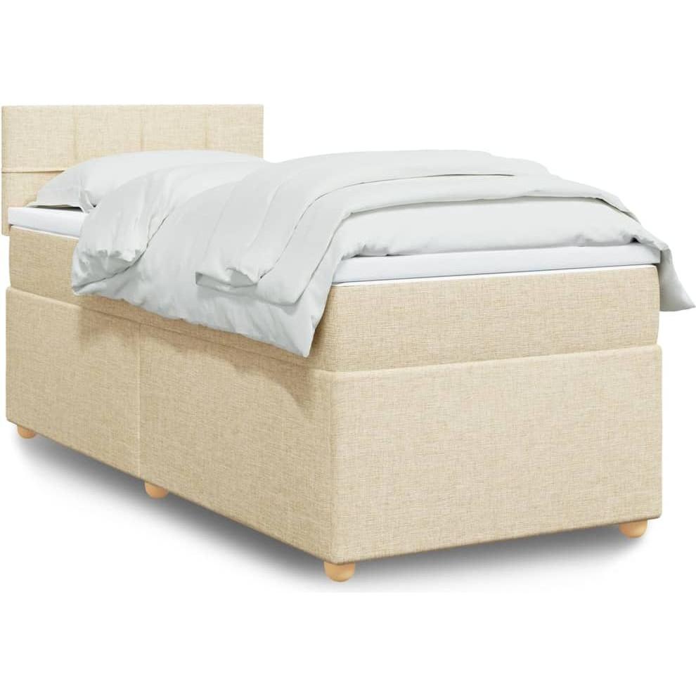 VidaXL, Bett, Bo x springbett mit Matratze 160 x 200 cm Stoff (160 x 200 cm)
