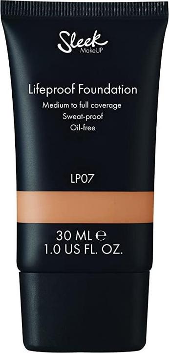 Sleek MakeUP Lifeproof Foundation Medium To Full Coverage Sweat Proof Oil Free Lp07 30ml