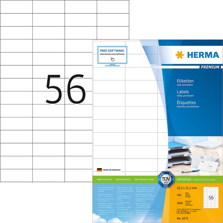 Actual product image HERMA Universal labels A4