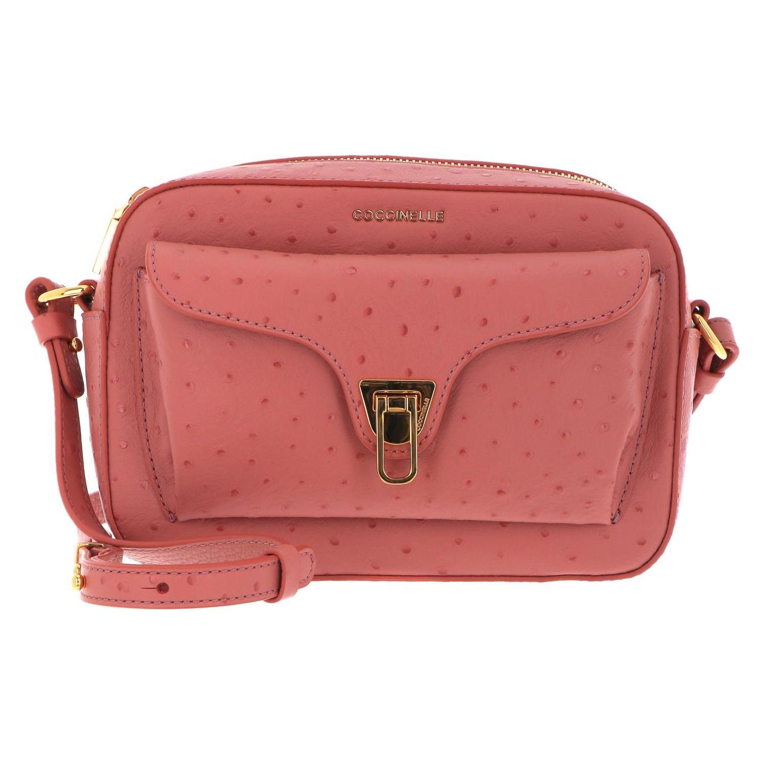 Coccinelle, Damen, Handtasche, Beat Ostrich Camera Bag, Rosa
