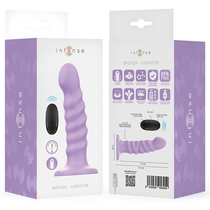 Immagine prodotto Intense Vibratore Brenda Taglia M Design A Spirale 10 Vibrazioni Viola Telecomando