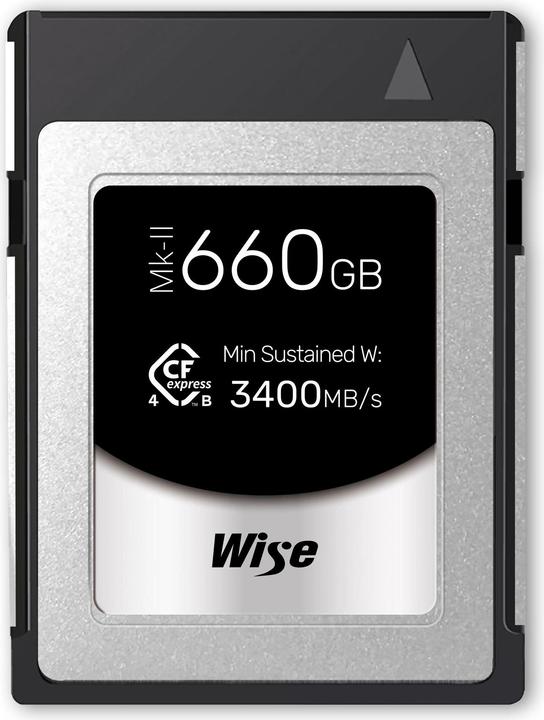 Productafbeelding Wise CFexpress 4.0 Type B PRO 660GB MK-II WI-CFX4-B660PM2 (660 GB, CFexpress type B)