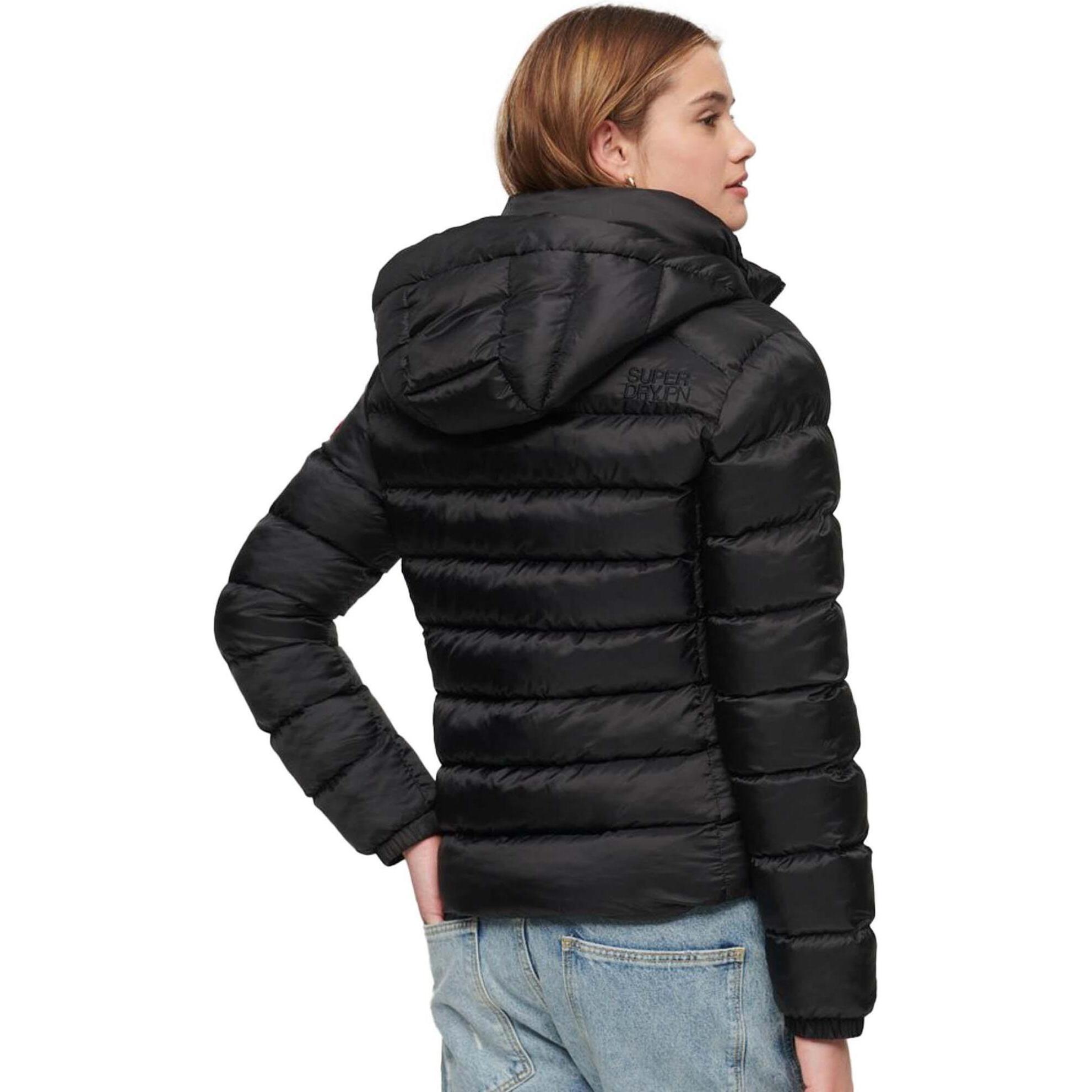 Thumbnail - Superdry, Damen, Jacke, daunenjacke mit kapuze, damen fuji (XS), Schwarz, XS