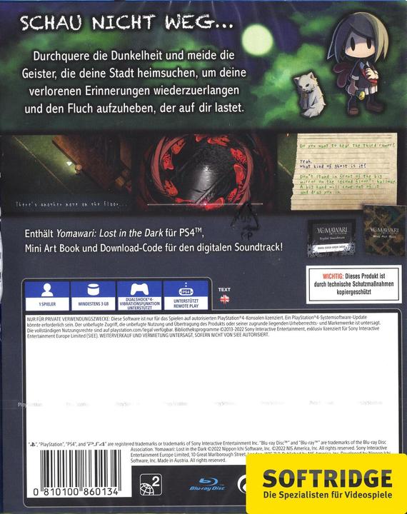 Actual product image NIS Yomawari: Lost in the Dark - Deluxe Edition (PS4) (PS4, DE)