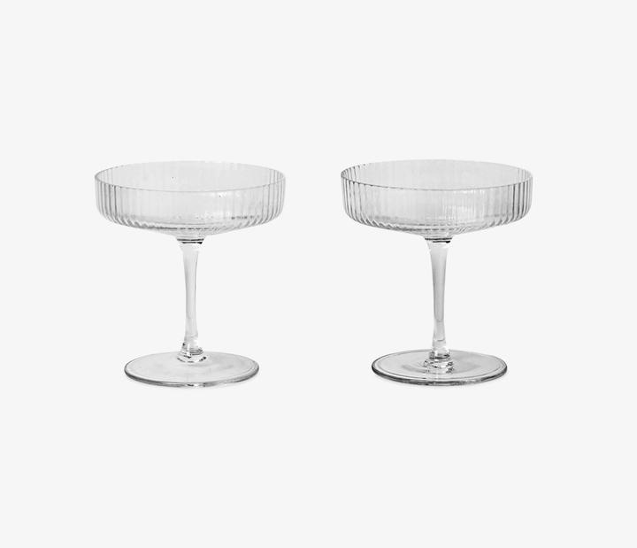 Produktbild Ferm Living Ripple (15 cl, 2 Gläser, Sektgläser)