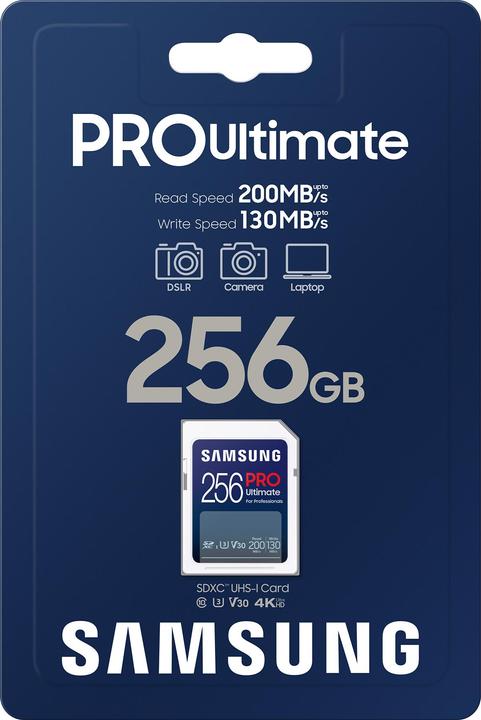 Actual product image Samsung PRO Ultimate (256 GB, SDXC, U3, UHS-I)