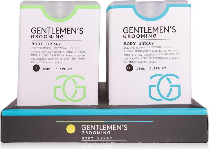 Accentra Spray pour le corps GENTLEMEN'S GROOMING en bouteille (format carte de crédit), 25ml, parfum : Cool (25 ml, Brume corporelle)