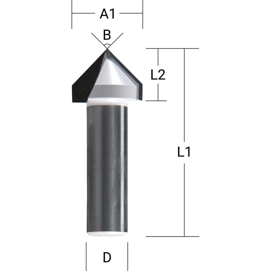 Thumbnail - Makita, Fräser, V-Nutfräser 19 mm - D