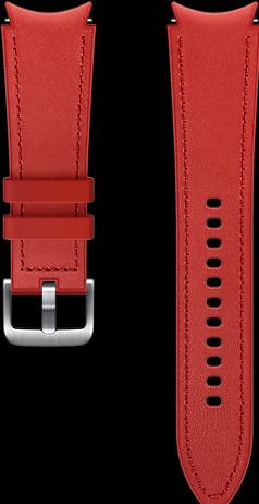 Produktbild Samsung Hybrid Leather Band 20mm M/L Red (20 mm, Leder, Galaxy Watch, Galaxy Watch 4)