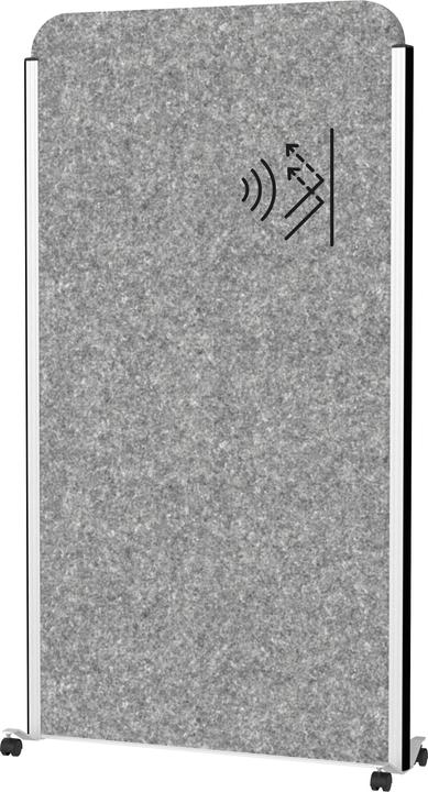 Actual product image Maul Acoustic partition MAULcocoon 9701195 silver 100.0 x 182.0 cm (100 x 182 cm)