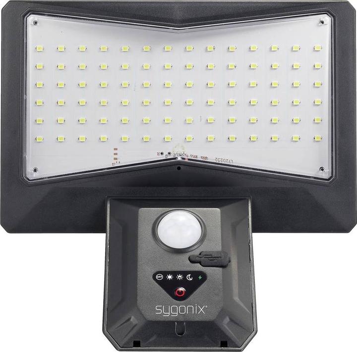 Image du produit Sygonix SY-5626570 Applique murale solaire d'extérieur 2.6 W blanc froid noir (500 lm, IP44)