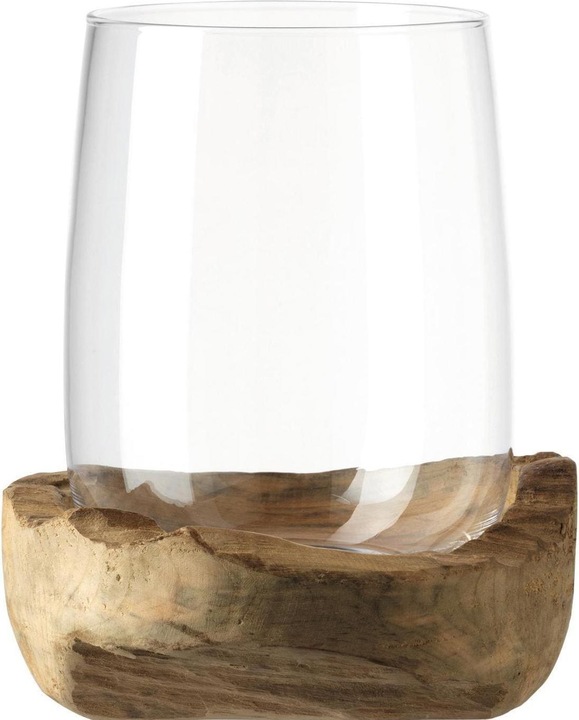 Produktbild Leonardo Windlicht Terra mit Teaksockel (2 x, 23 x 23 x 23 cm)