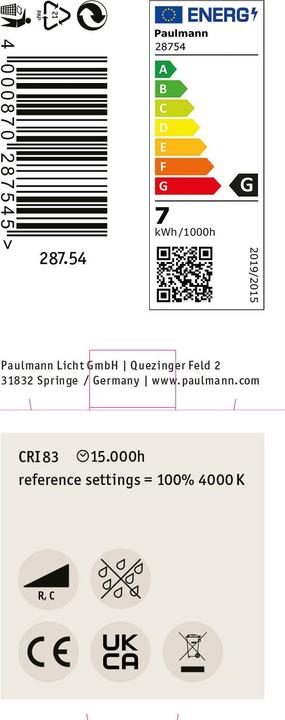 Energie-Label Paulmann Reflektor (GU10, 460 lm, 1x)