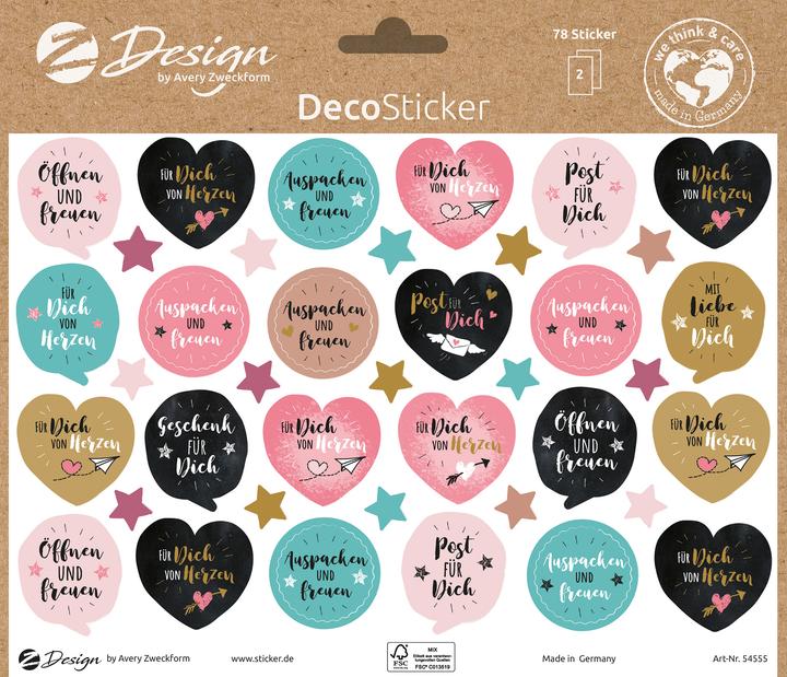 Actual product image Avery Deco stickers