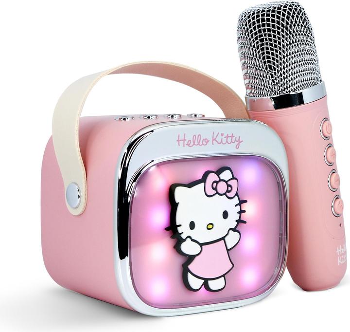 Actual product image Hello Kitty Karaoke Speaker Popsing Microphone LED