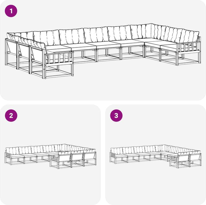 Produktbild vidaXL Outdoor-Sofa